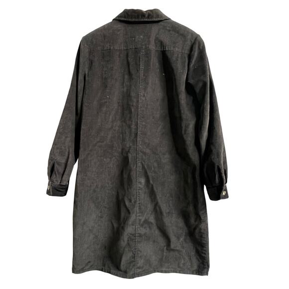 Talbots Women's Brown Corduroy Shirt Dress Size 14 Quarter Button - Picture 12 of 13